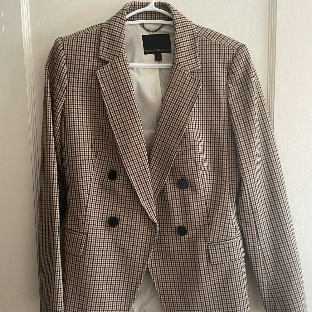 Plaid Banana Republic Blazer, size 2